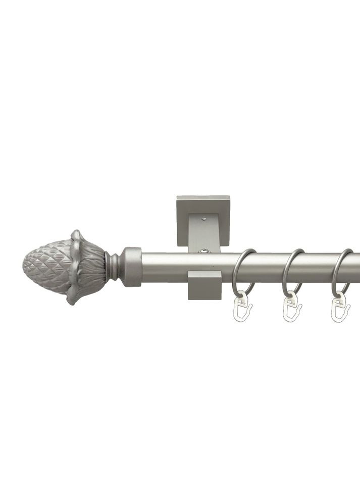 Карниз Цинара металлический однорядный техно гладкая труба Сатин 25 мм 200 см (00-00026318) ORVIT (300846892)