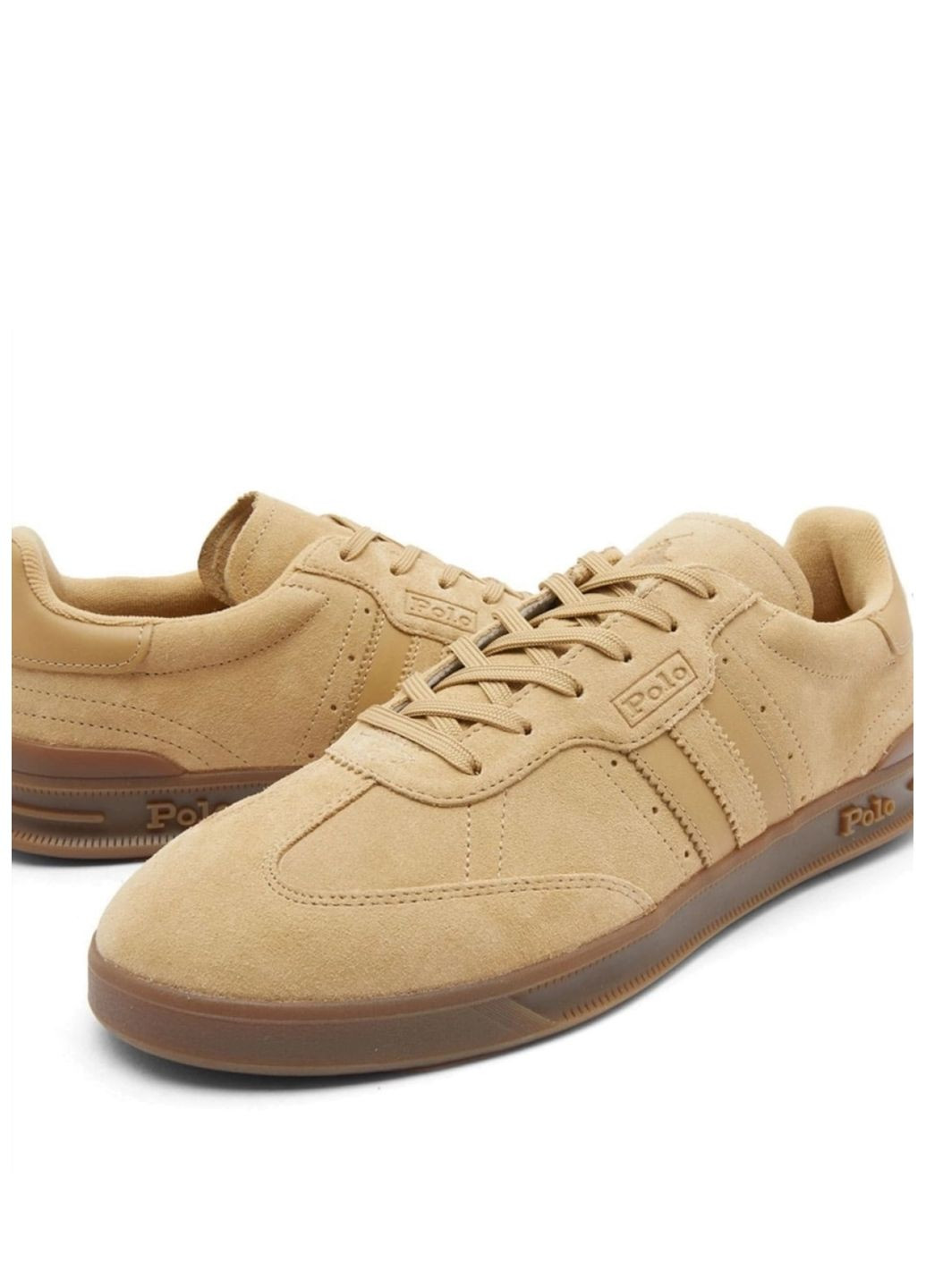 Коричневые демисезонные кроссовки Ralph Lauren