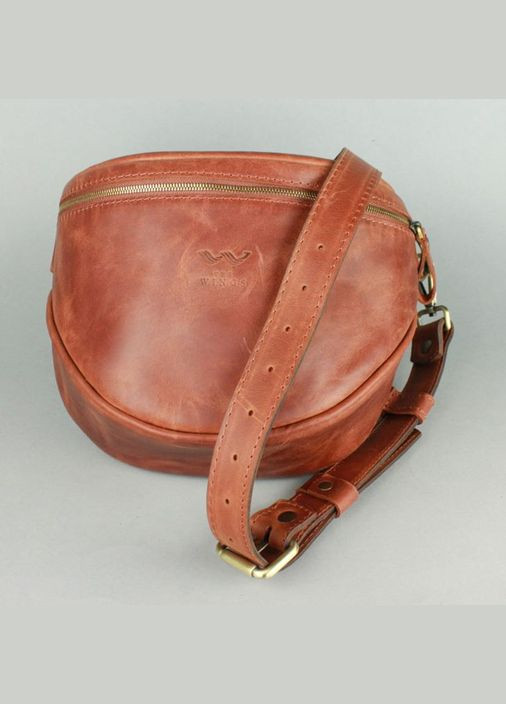 Шкіряна сумка поясна-кроссбоді Vacation світло-коричнева вінтажна (A-027134) The Wings (327873970)