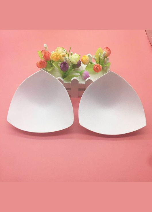 Чашки-вкладиші трикутні для купальника БІЛІ 15см чашечки трикутники в купальник (підрізаються під розмір) Po Fanu (334003944)