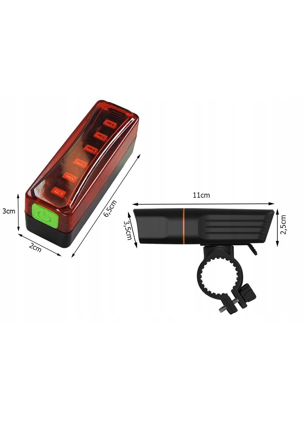 Велоліхтар + габарит QX-T3206 (2xXML-T6 + габарит-6SMD) + PowerBank + microUSB (3 режими та 4 режими) No Brand (332637231)