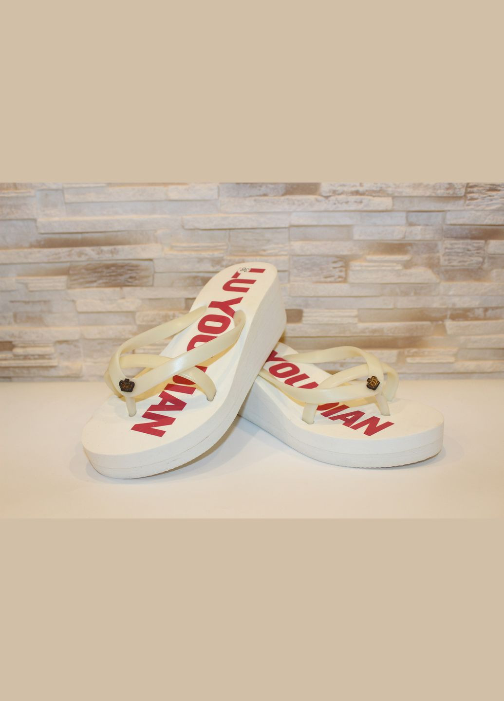 Бежевые домашние, пляжные, повседневные вьетнамки женские бежевые на танкетке No Brand