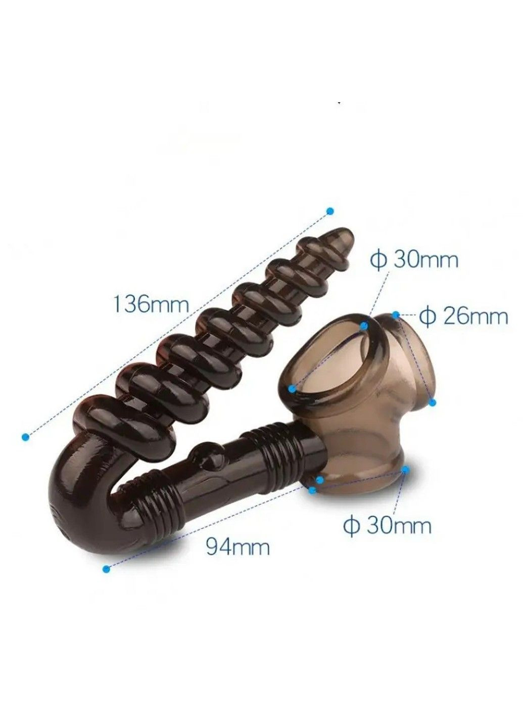 Силіконова анальна пробка WeLove з ерекційним кільцем на пеніс We Love (340465085)