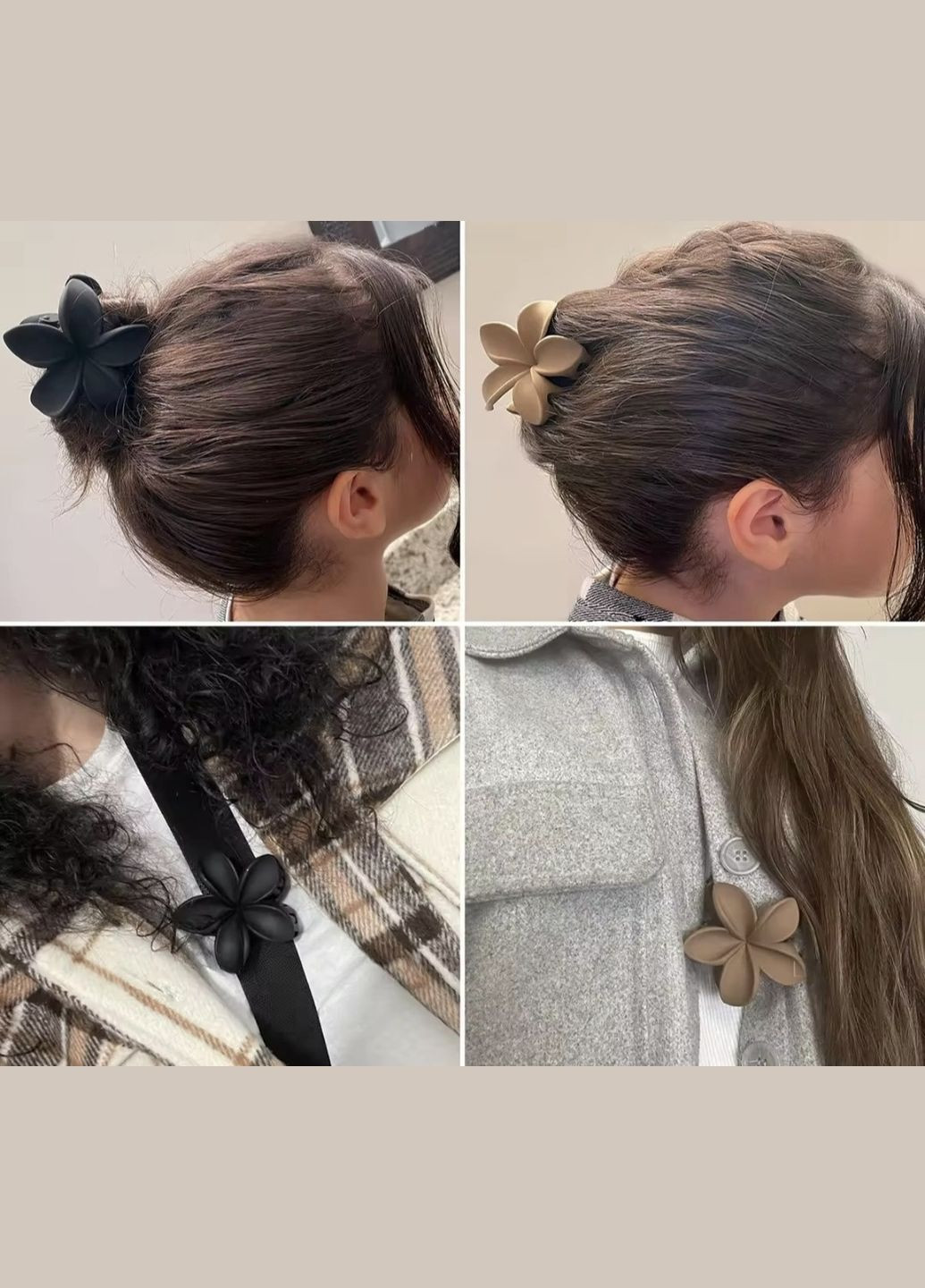 Заколка-крабік квітка матова China (358234271)