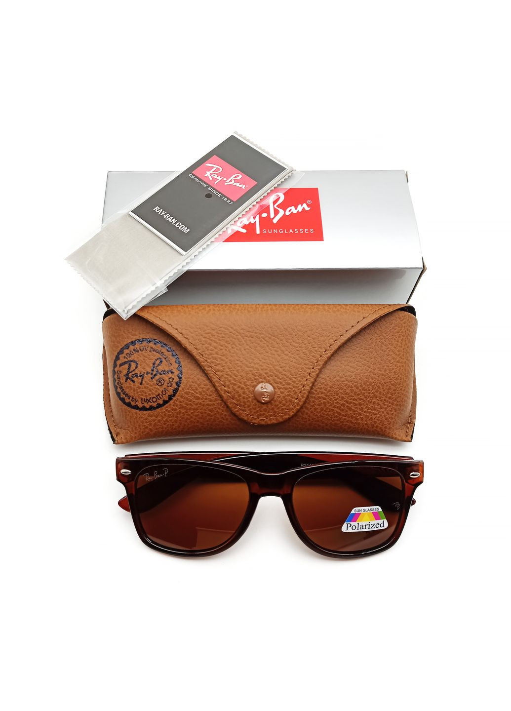 Солнцезащитные очки R-B polarized коричневые No Brand 2140 (327409571)