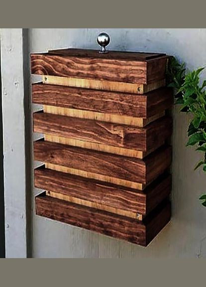 Поштова скринька з дерева Нева капучино (ПЧТ-001009) No Brand (328960171)