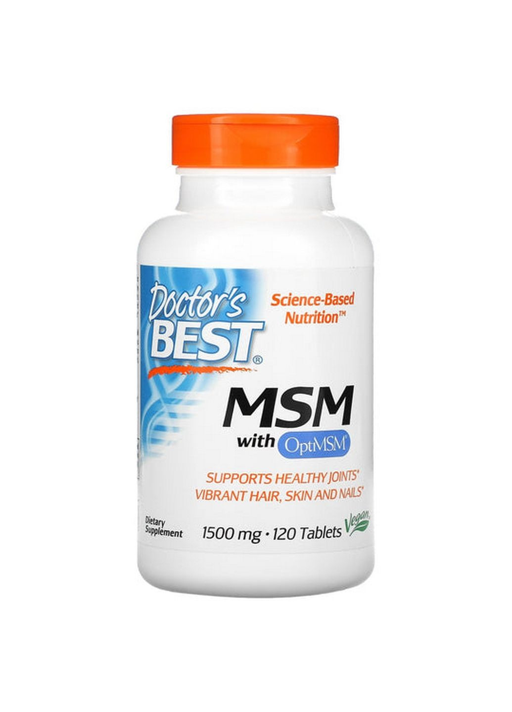 Препарат для суглобів та зв'язок MSM 1500 mg with OptiMSM, 120 таблеток Doctor's Best (293337880)