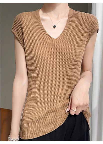 Літня жіноча тонка футболка з тенселя Хакі Number Nine - (363261664)