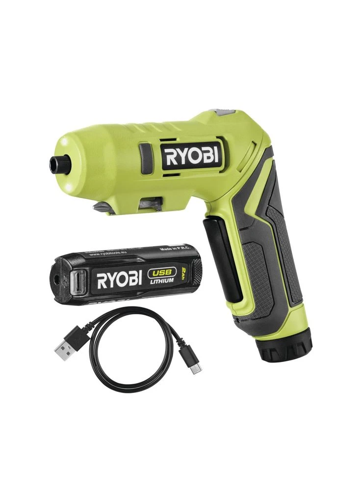 Викрутка акумуляторна RSDP4-120G 4В, USB, Lithium, 1х2Ah, 5Нм, 200об/хв, поворотна ручка (m435815) Ryobi RSDP4-120G 4В, USB, Lithium, 1х2Ah, 5Нм, 200об/хв, (388112678)
