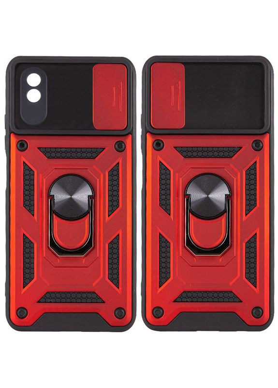 Чохол для redmi 9a / сяоми редмі 9 а протиударний бампер із захисною шторкою для камери (червоний) Xiaomi (273395119)
