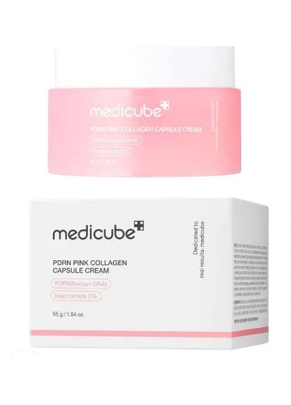 No Brand Зміцнюючий капсульний крем з ПДРН та пептидами PDRN Pink Collagen Capsule Cream 55ml — Крем, (386623168)