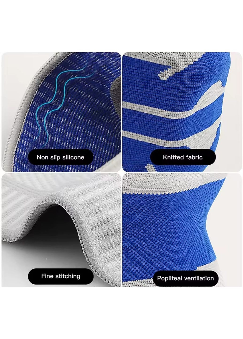 Наколінник еластичний AB058 для підтримка колінного суглоба розмір Gray No Brand (368672443)