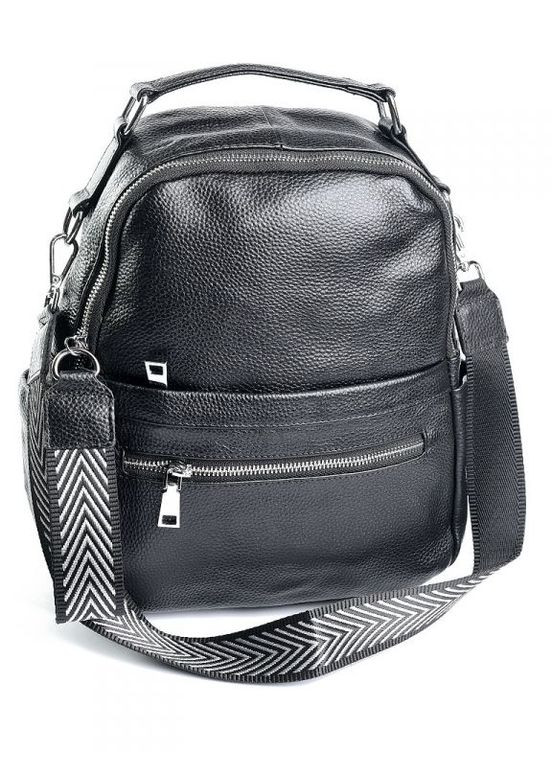 Жіночий шкіряний рюкзак чорний No Brand (292557728)
