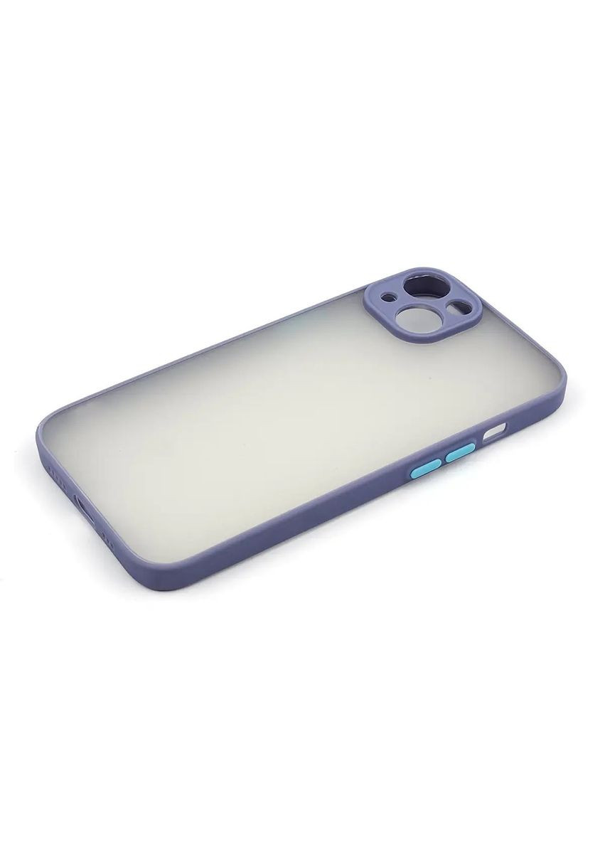 Силіконовий чохол з закритою камерою Avenger для iPhone 14 Plus Lavender Grey Totu (304253480)