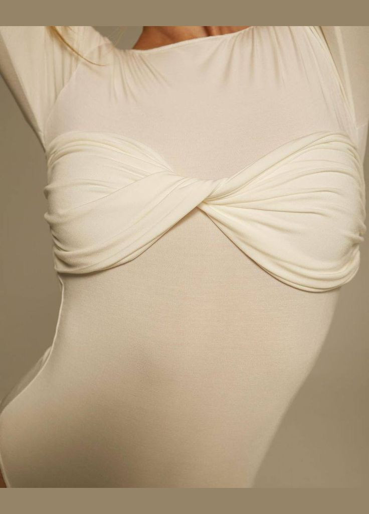 Белое боди с имитацией лифа, приятное к телу, идеально подходит для размеров 42-46 No Brand 325 (314745199)