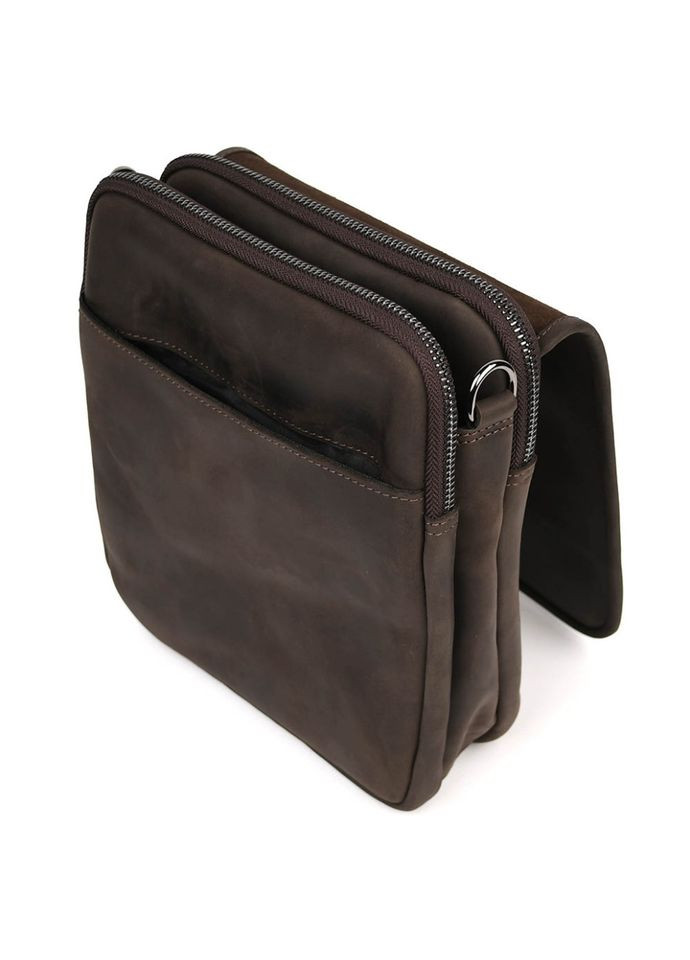 Мужская сумка через плечо на три отделения мессенджер Limary Lim-015RC крейзи хорс TARWA (335707787)