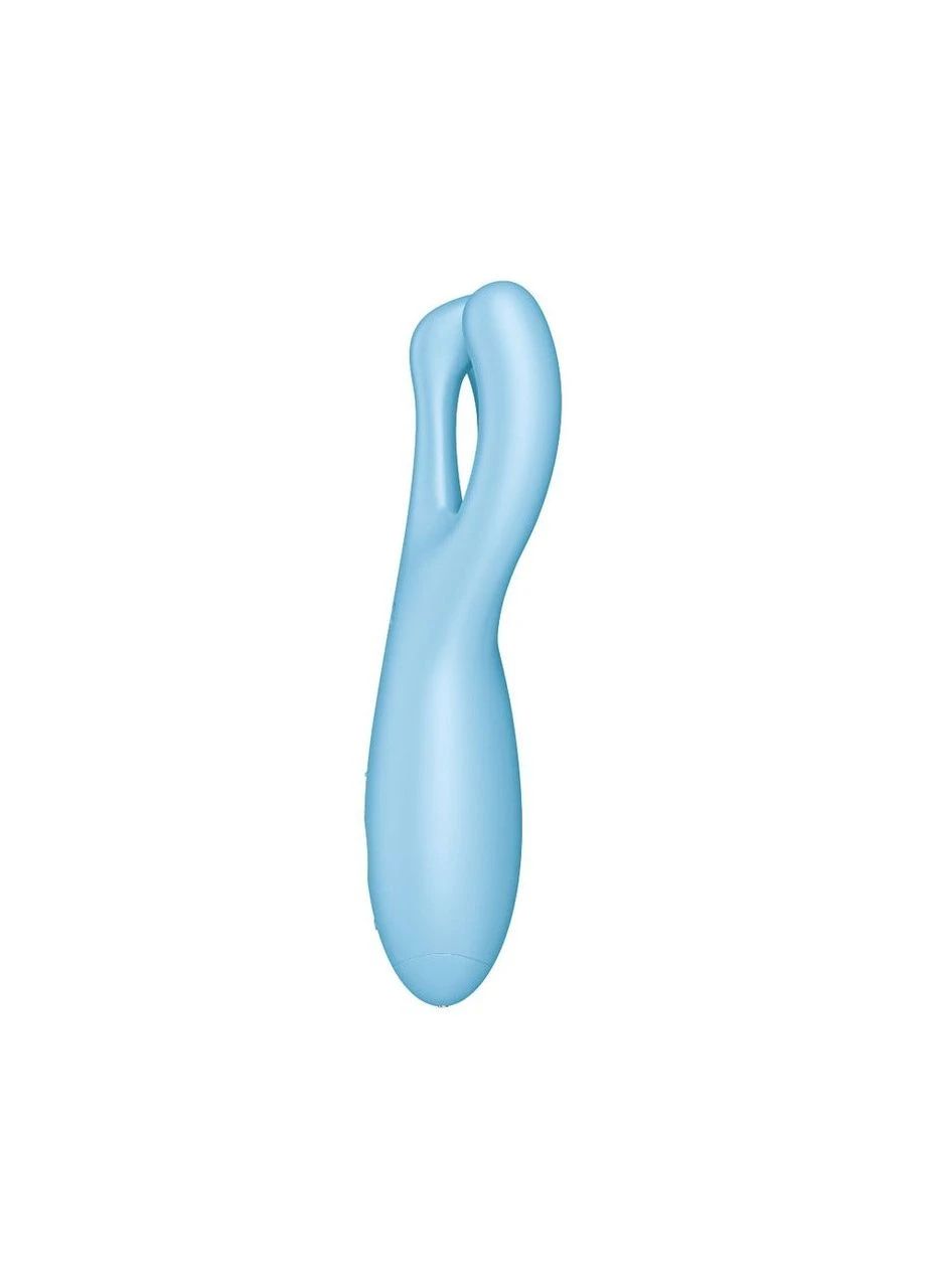 Клиторальный смарт вибратор Threesome 4 Blue с тремя пальчиками CherryLove Satisfyer (283251325)