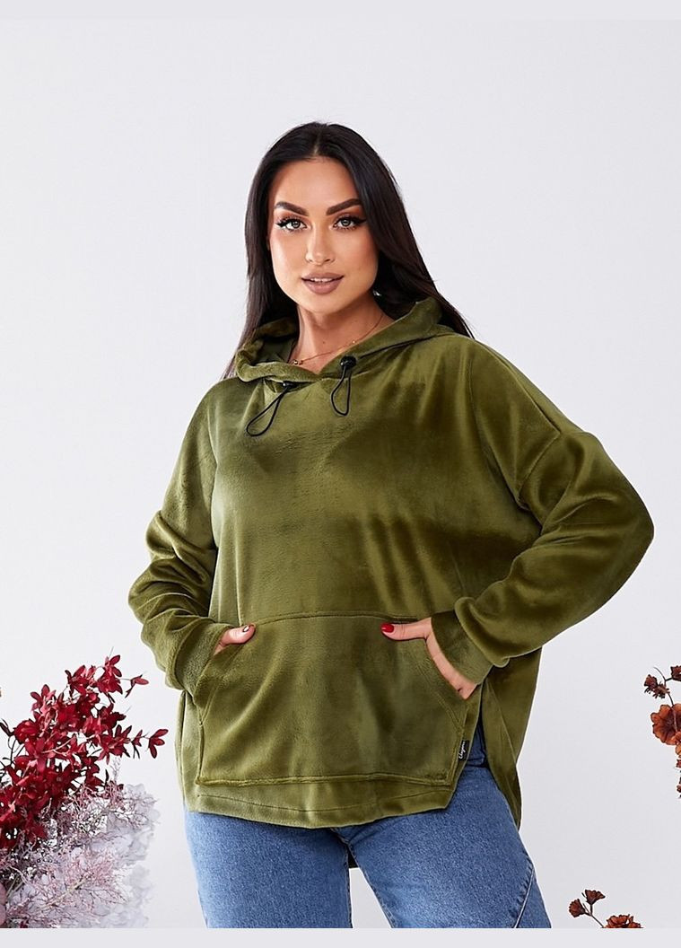 Худи женское зимнее "Турецкая сказка" SF-260 Хаки, 54 Sofia (268301769)