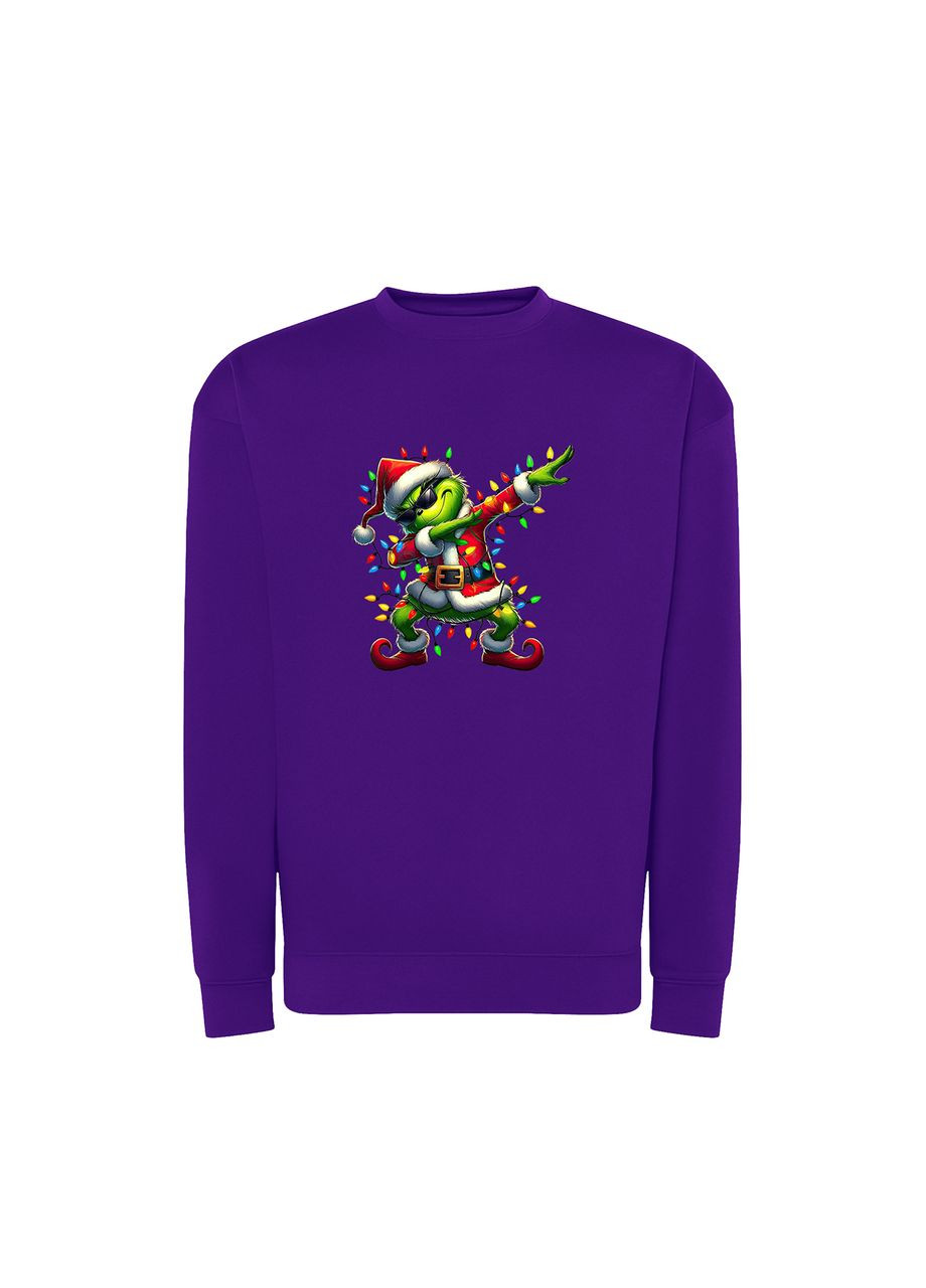 Фиолетовый новогодний свитшот с принтом "гринч на вайбе". гринч (10114802912) ТiШОТКА (368566489)