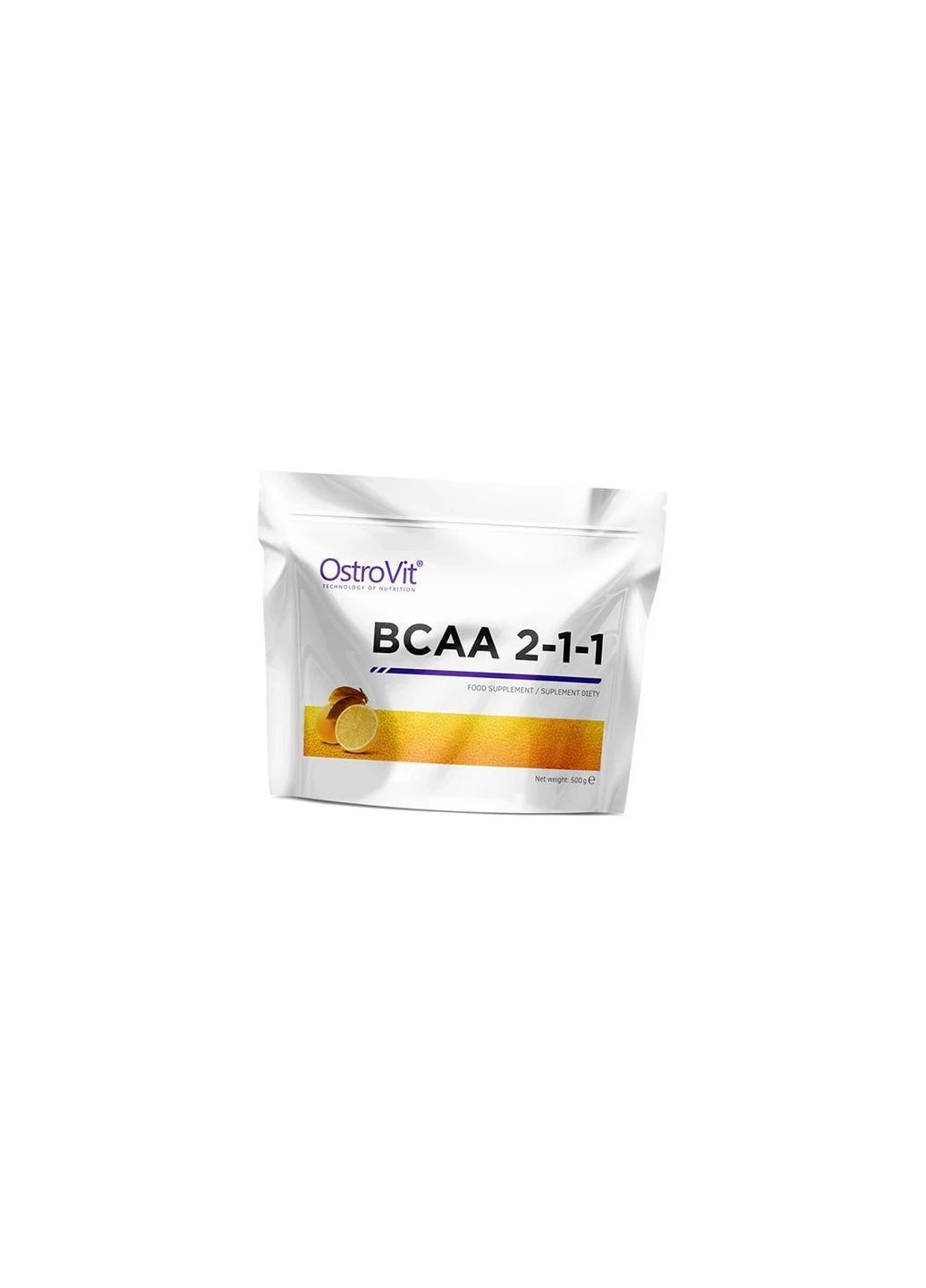 ВСАА Амінокислоти, Pure BCAA 2:1:1, 500г Лимон (28250002) Ostrovit (322730181)