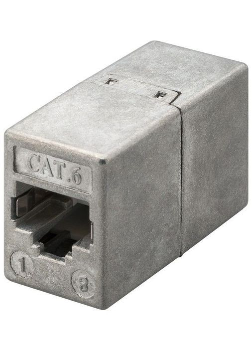 Переходник сетевой RJ45 STP6 F/F (мама/мама) 1:1 Metal PCB Shielded Bulk Goobay (369645994)