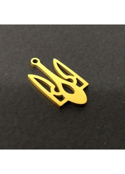 Кулон "Тризуб" 10х18 мм нержавіюча сталь з жовтим покриттям Plus-plus (352747307)