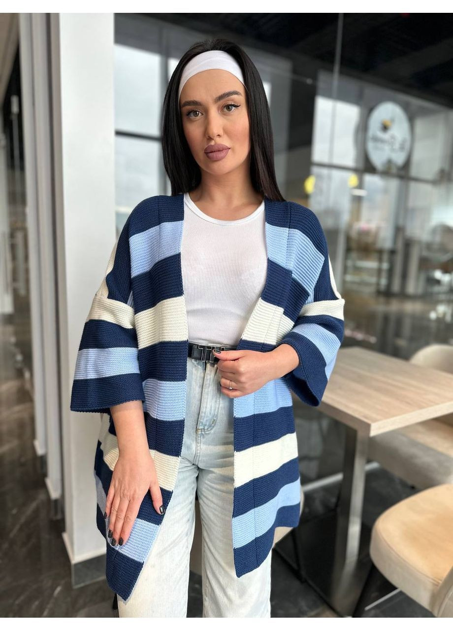 Синий демисезонный кардиган No Brand