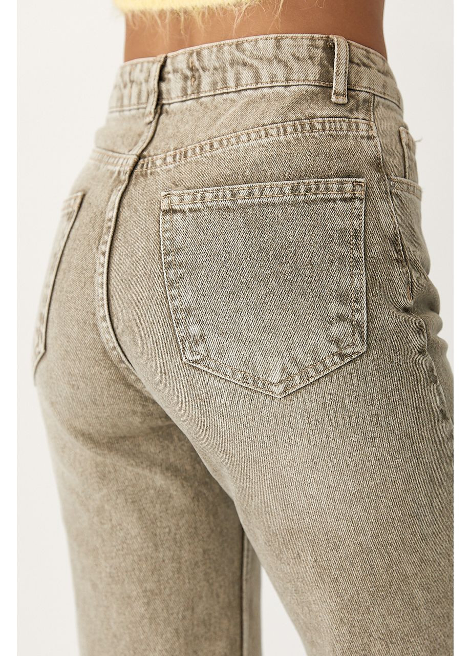 Широкі прямі джинси з високою посадкою Lurex - (360977022)