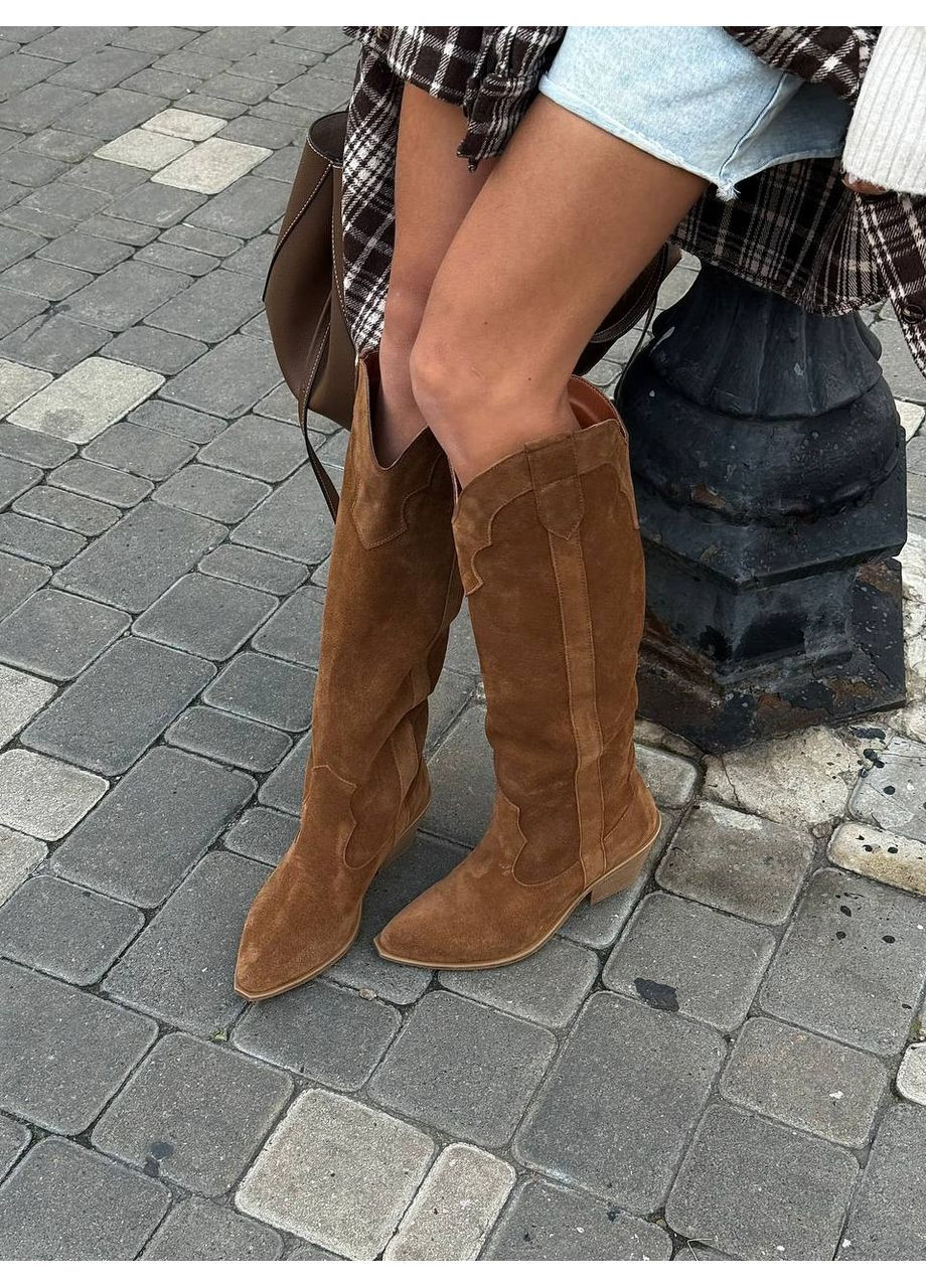 Зимние стильные женские козаки казаки No Brand