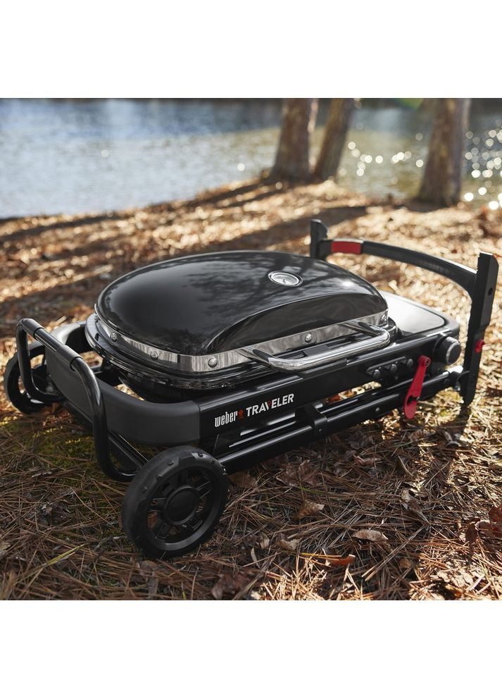 Гриль газовий Traveler Compact Portable чорний 1500527 Weber (357207310)