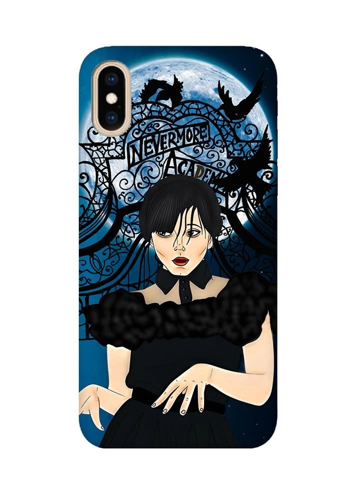 Матовий чохол з бірюзовими боками на iPhone XS MAX:: Танець. Венздей (принт 212) Creative (359495545)