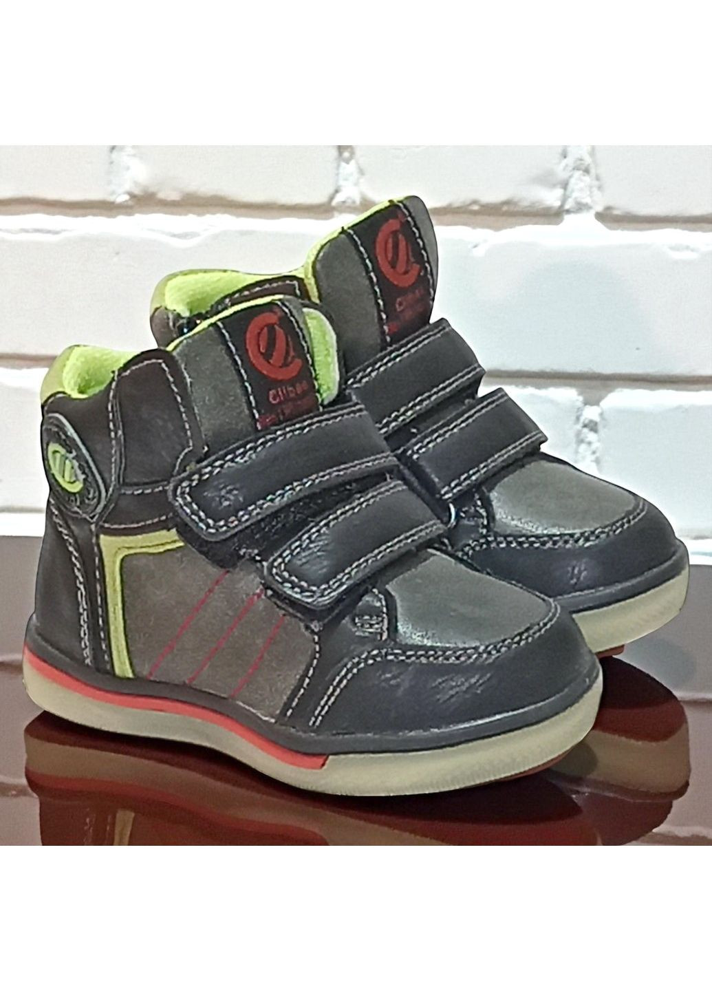 Демісезонні черевики утеплені на флісі хайтопи на липучках для хлопчика Клібі Clibee (361027964)