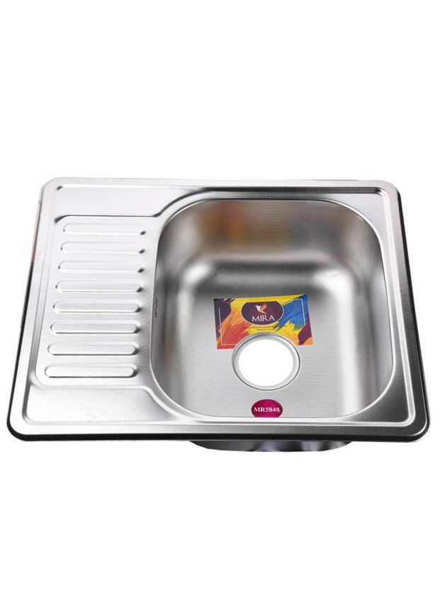Мойка врезная кухонная прямоугольная с полкой 580*480*180* Decor MR 5848 D Mira 066113 (330245778)