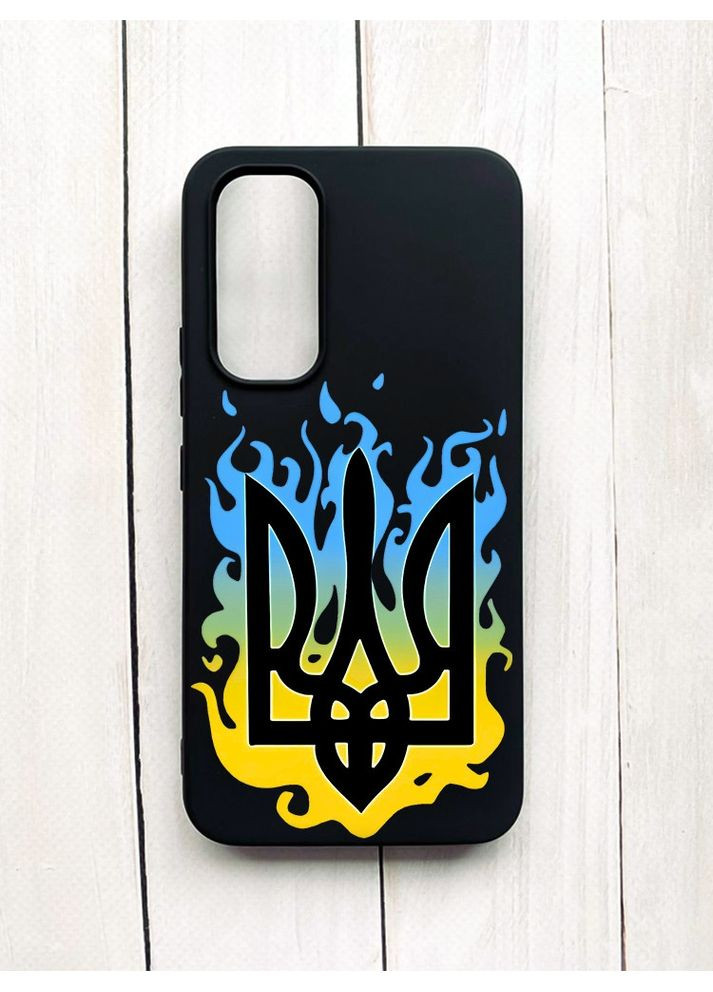 Матовий чохол на Samsung Galaxy A54 5G (A546) Чорний:: Тризуб Полум'я (принт 257) Creative (360707163)