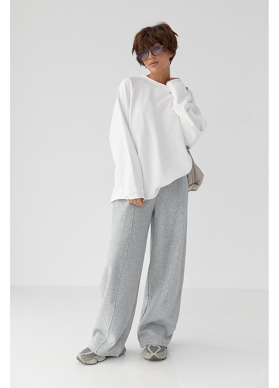 Спортивные штаны палаццо с накладным карманом Lurex (370395931)