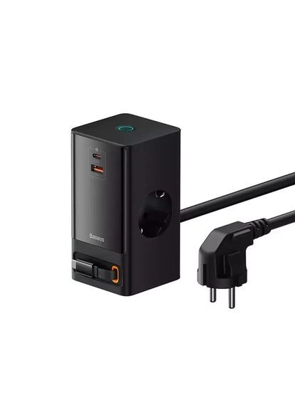 Зарядний подовжувач PowerCombo Digital PowerStrip 2AC+1U+1C+RetractableC 65W 150 см Baseus (293346781)