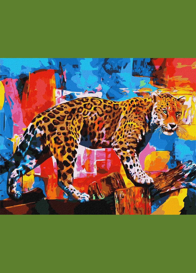Набор для росписи картинки "Яркий леопард" 40x50см Ідейка (318673844)