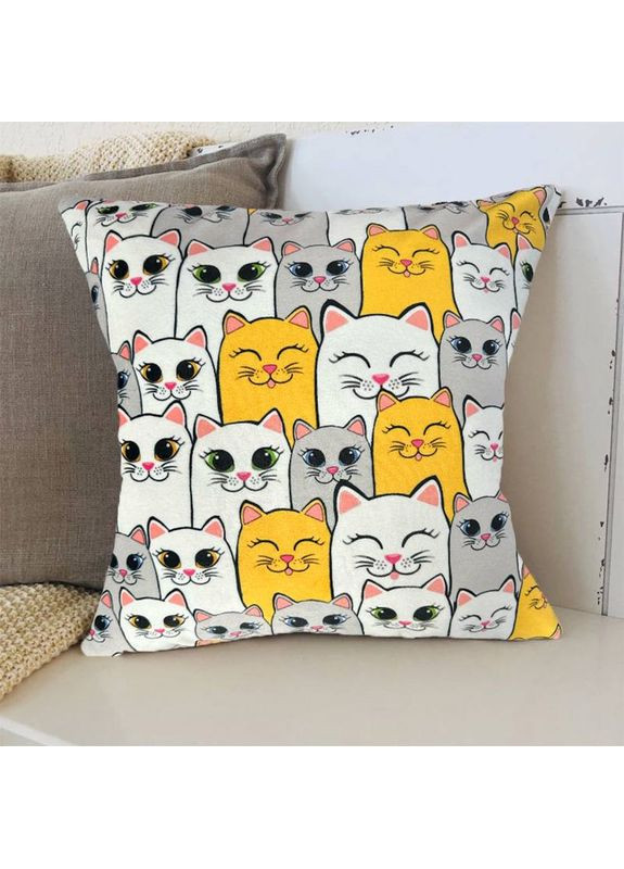 Подушка 3D Котячий бум 2701_E 12727 50х50 см FlexDress (368783835)