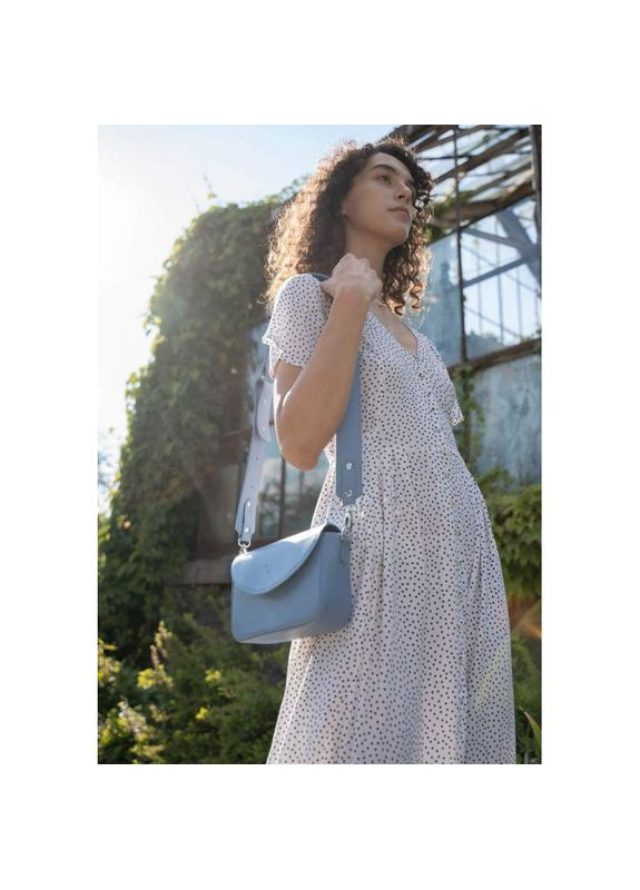 Сумка женская кожаная через плечо Molly голубая The Wings (302009273)