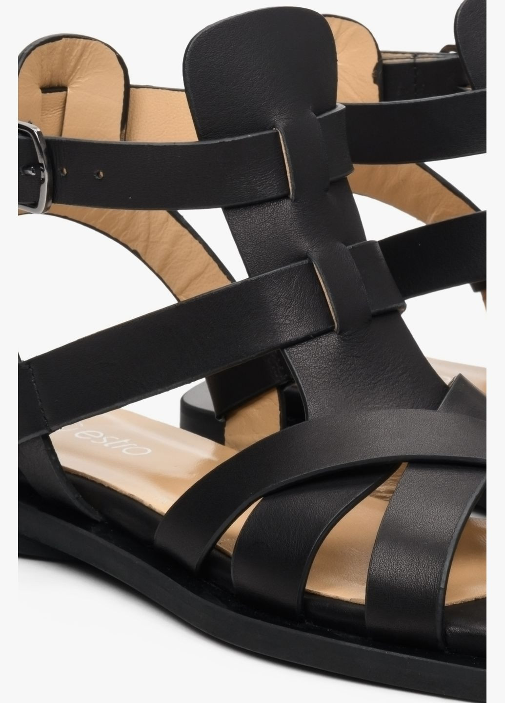 сандалии, цвет черный Estro