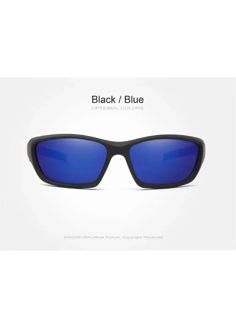 Мужские поляризационные солнцезащитные очки S768 Black Blue KINGSEVEN (353746236)
