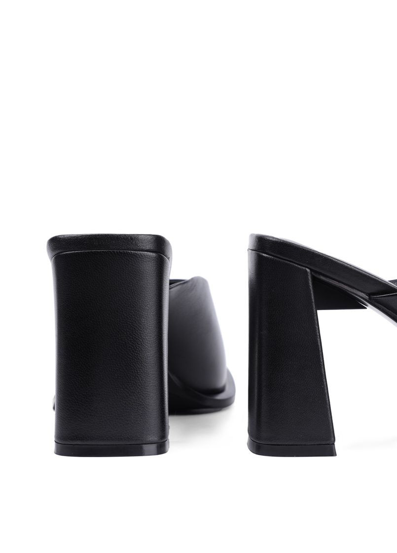 Черные женские сабо g625-1 черная кожа MIRATON