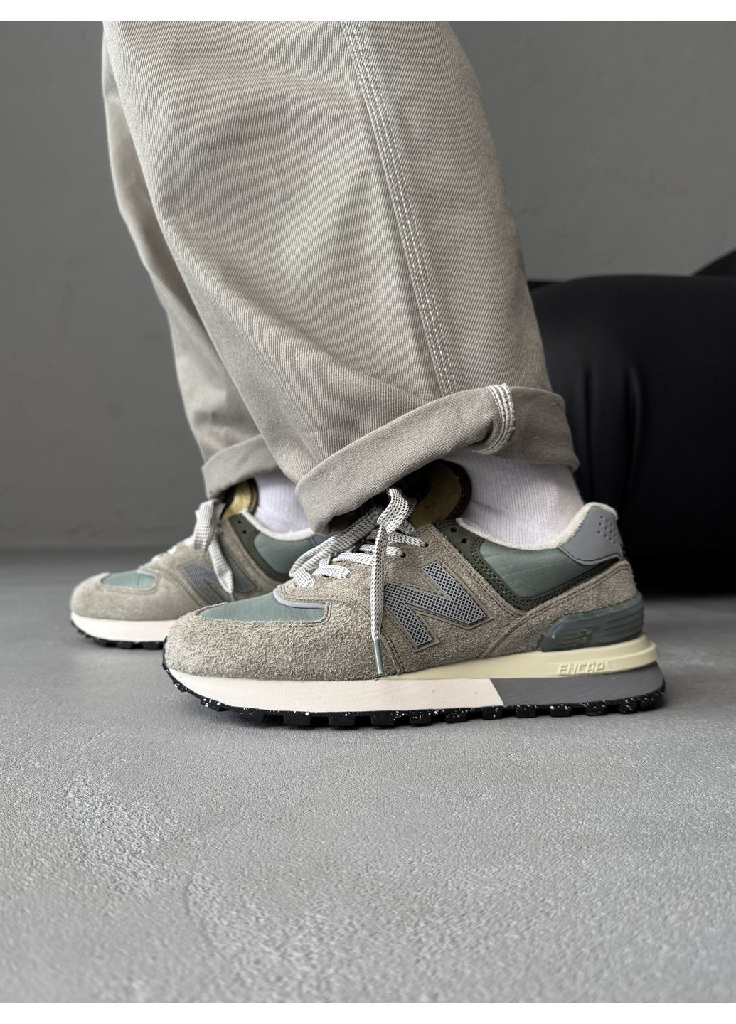 Цветные демисезонные кроссовки мужские new balance 574 legacy stone island нью беланс 574 No Brand
