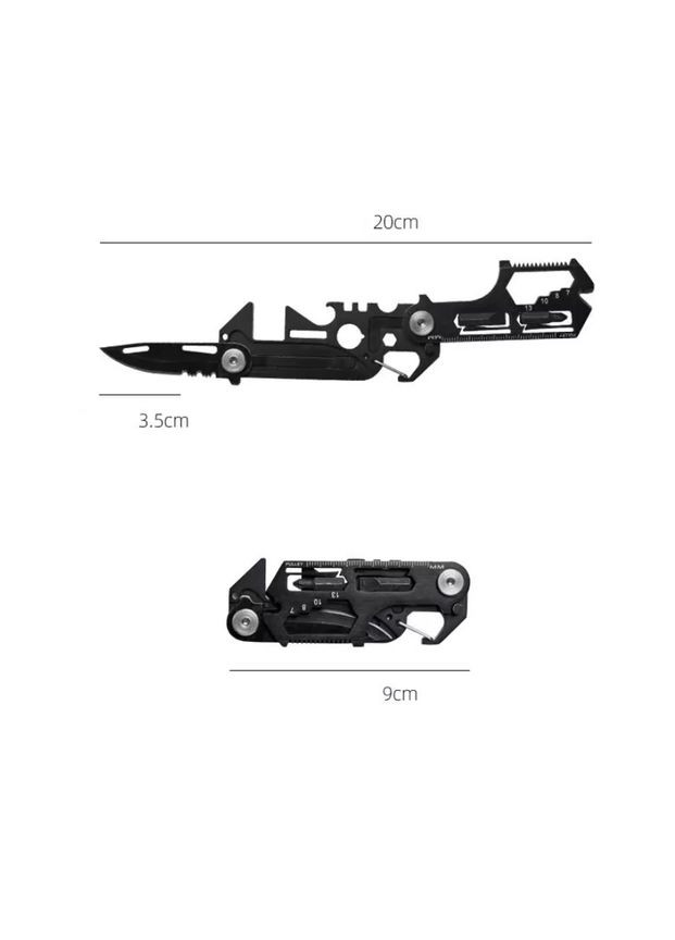Складной Мультитул-Брелок PockeTool 1.0 Многофункциональный Мультиинструмент для Туризма Линейка Ключ Нож Отвертка (60230793) Clefers (300694710)