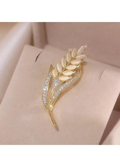 Брошка жіноча універсальна Золотистий колосок No Brand (369489906)