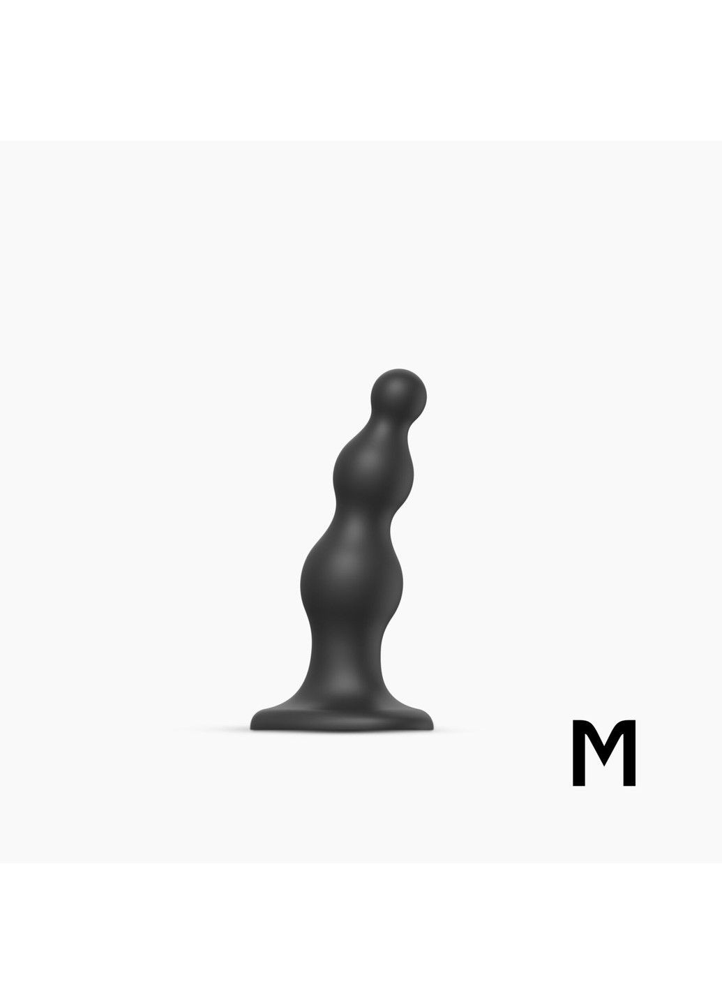 Насадка для страпона Strap On Me Dildo Plug Beads Black M Strap-On-Me (298473749)