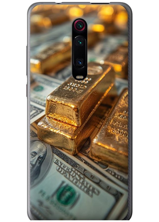2D пластиковый чехол 'Слитки и доллары' для Endorphone Xiaomi Mi 9T Pro (291127271)