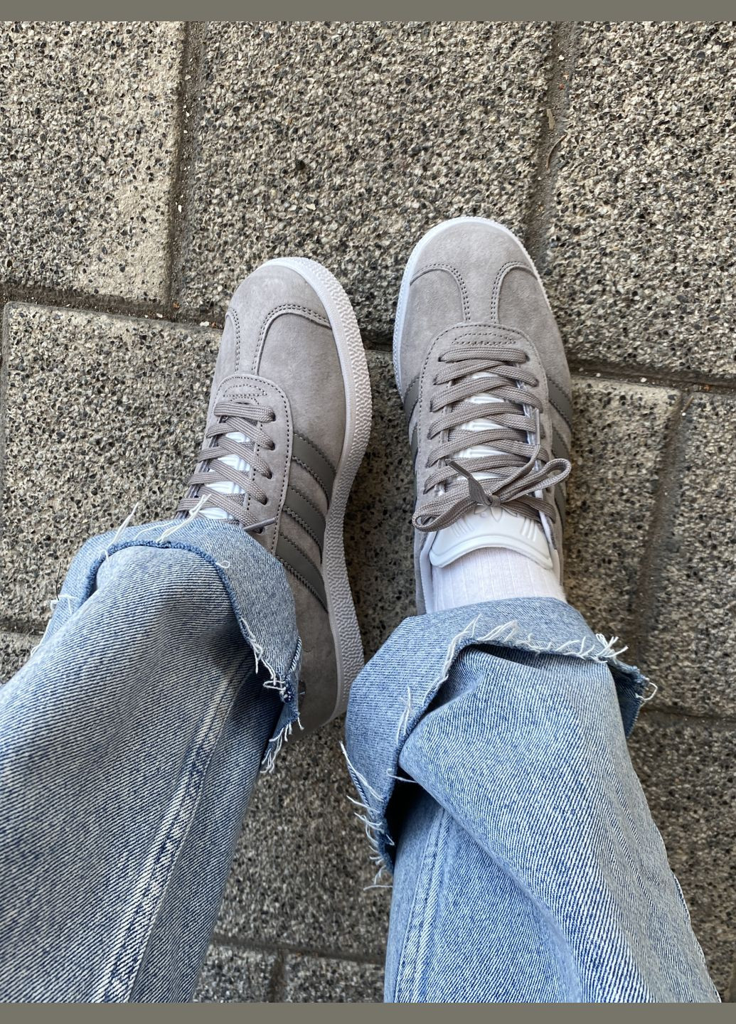 Сірі Осінні кросівки чоловічі і жіночі adidas gazelle grey | адідас газель сірі No Brand