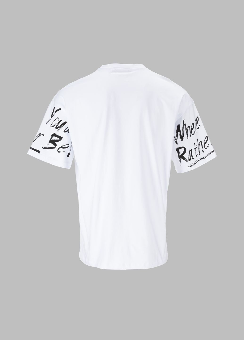 Комбинированная футболка с принтом мужская 21888 белый Lagos