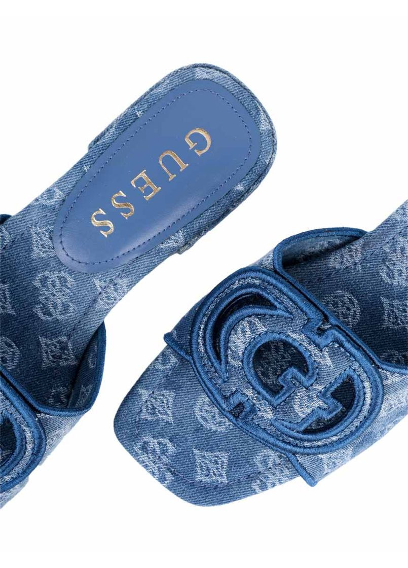 Жіночі Шльопанці FLJTSE DEN19 Синій Екошкіра Guess (361850332)